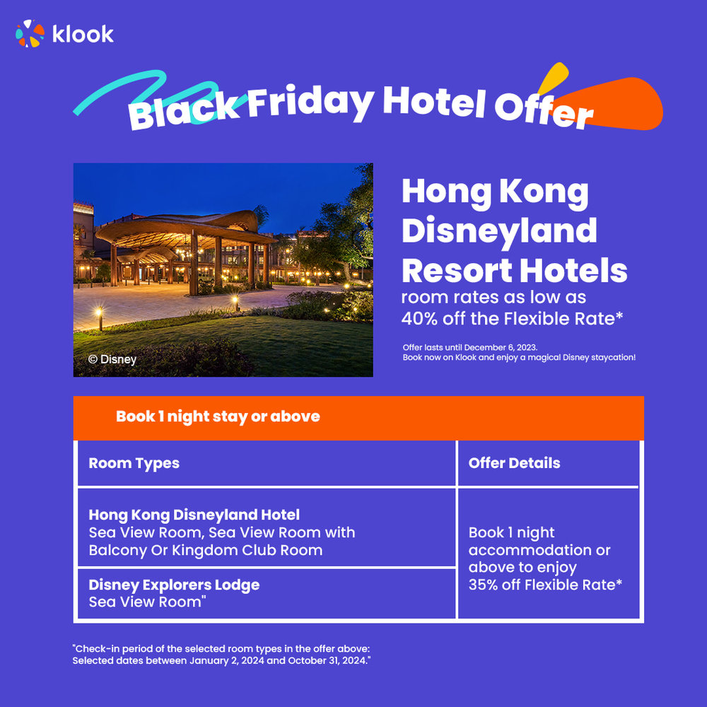 black friday hong kong disneyland hotel poster