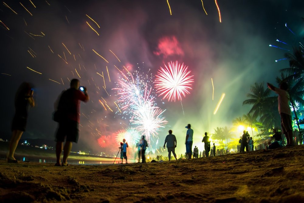 Firework festival in Thailand