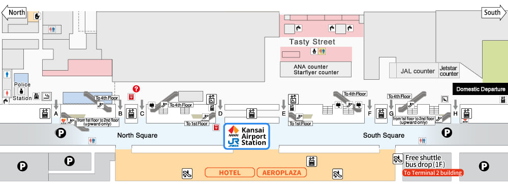 關西機場到京都關西機場地圖