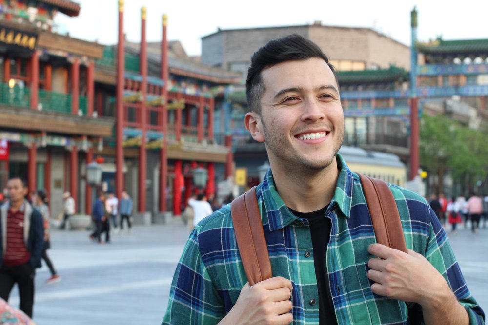 smiling man in beijing