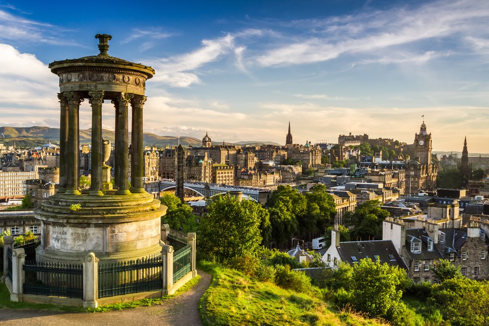 a view of edinburgh from calton hill