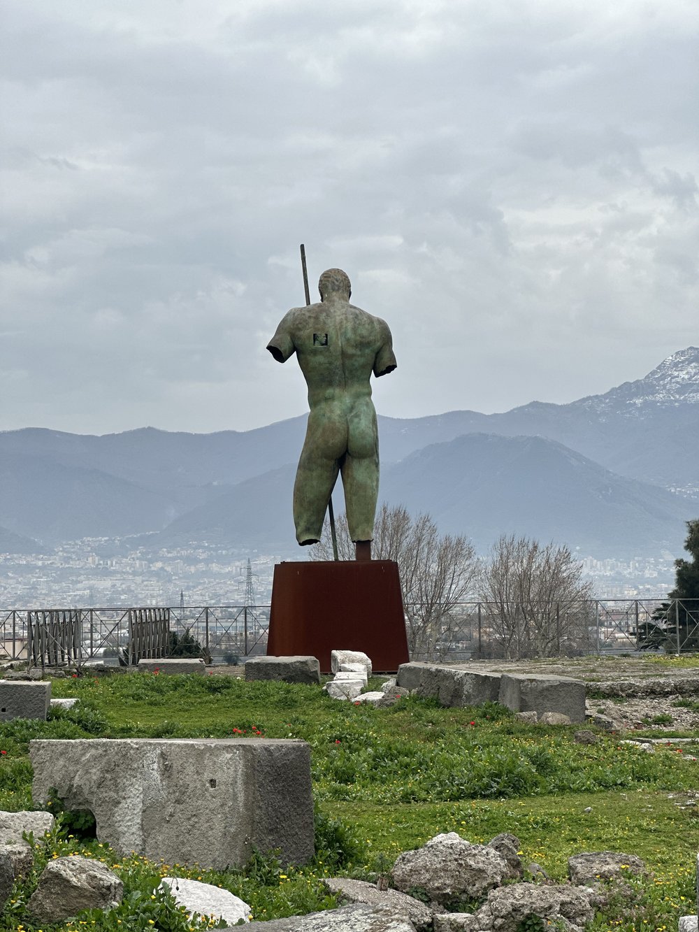 Sculpture of Daedalus in Pompeii, Italy