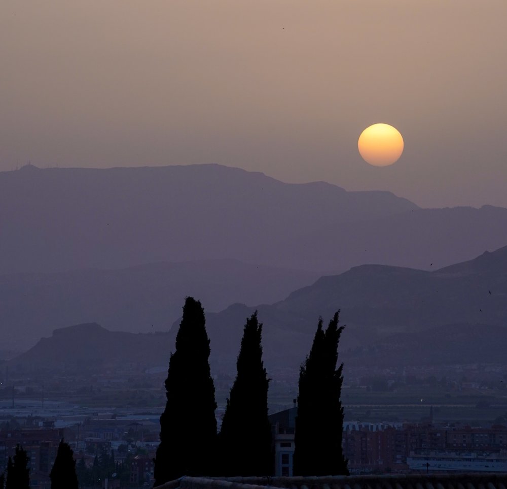 sunset in granada