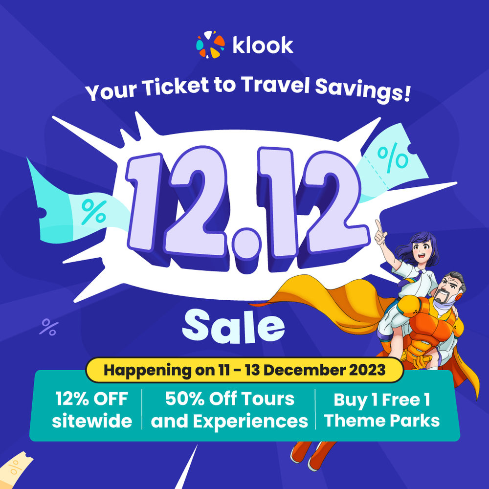 Klook Malaysia 12.12 sale promotion 2023