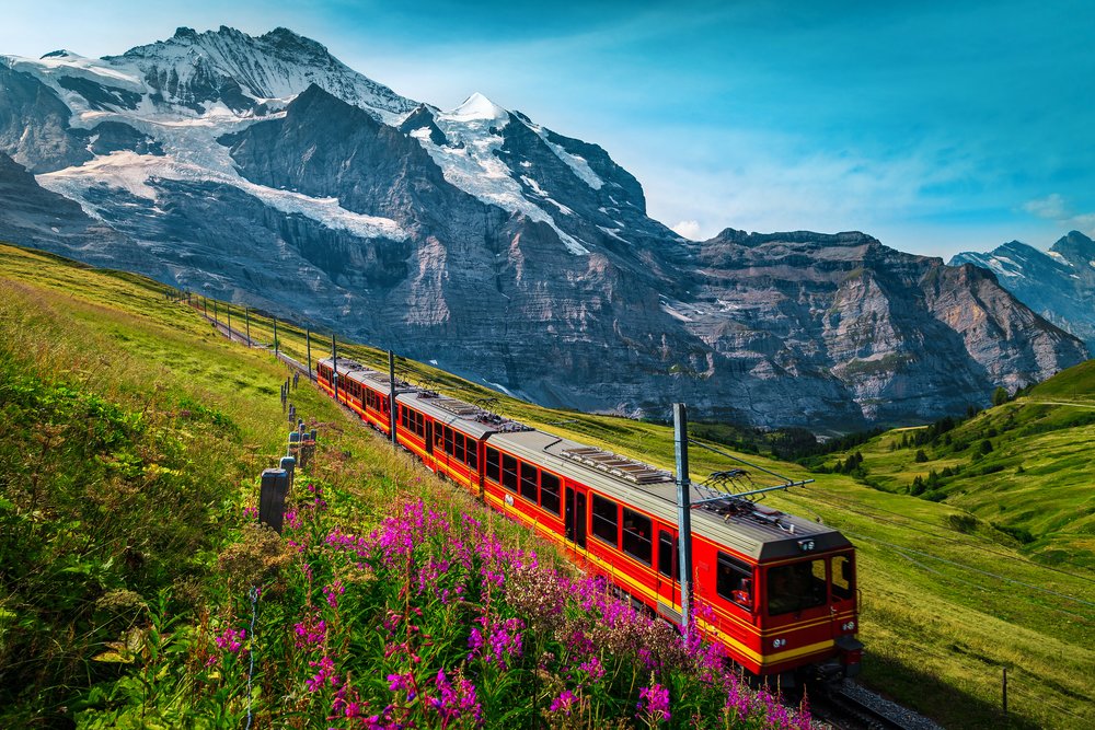 an sbb train passing through switzerland