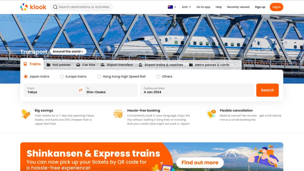 Book your shinkansen tickets on Klook!