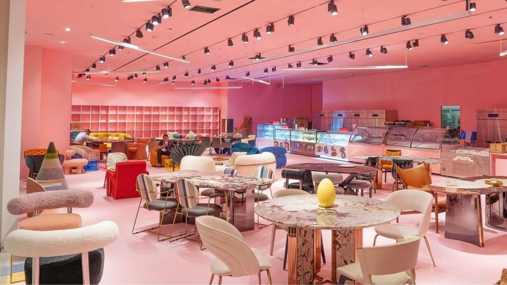 A furniture store that's also an all-pink cafe? Only at Scotts Square's Planet Plus. Credits to @planetplussg on Instagram
