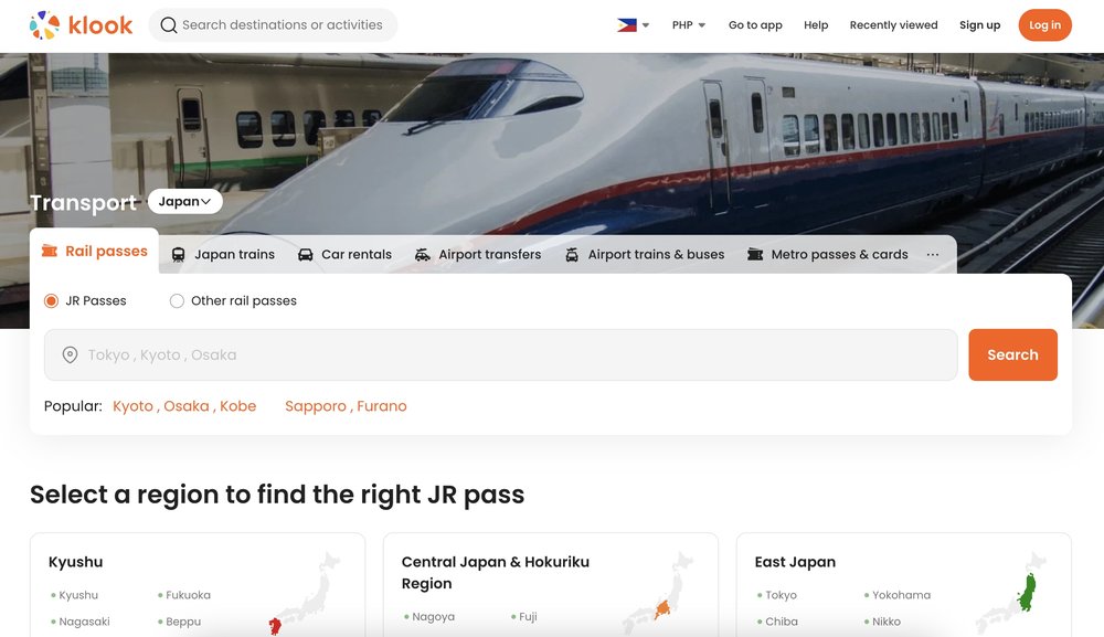 japan rail page