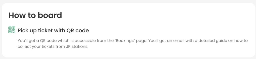 japan rail pickup information