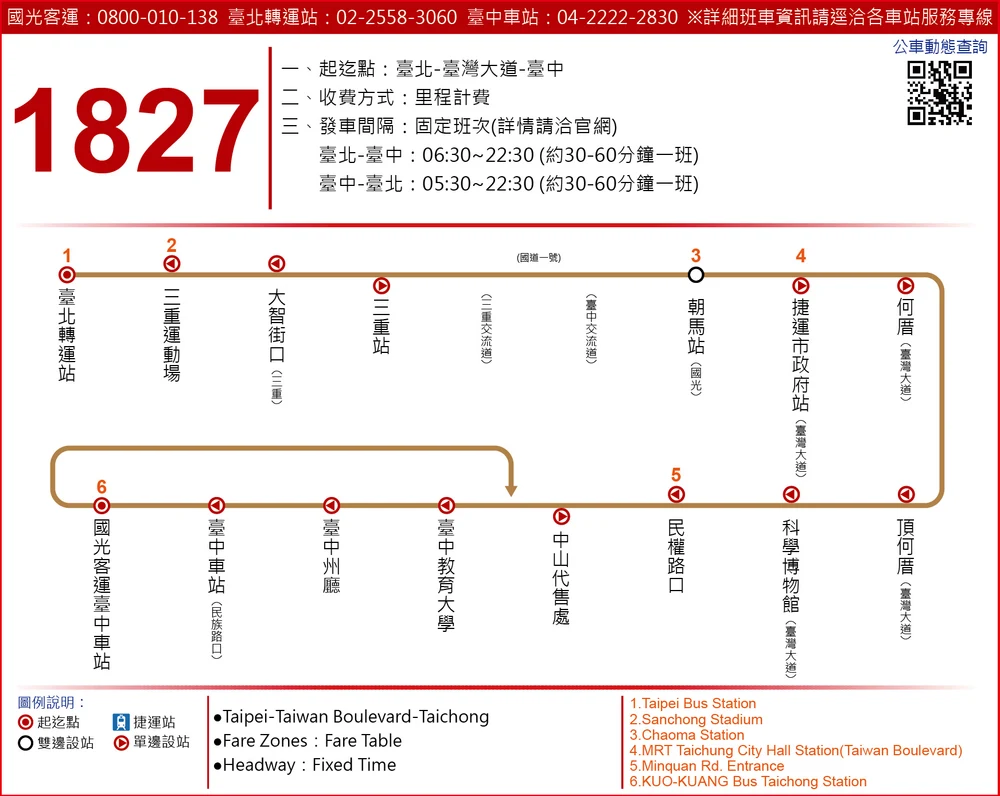 國光1827路線