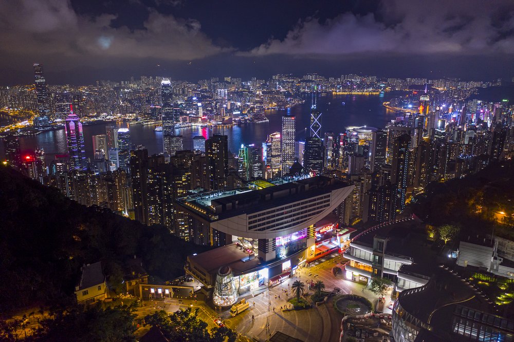 victoria peak aerial shot