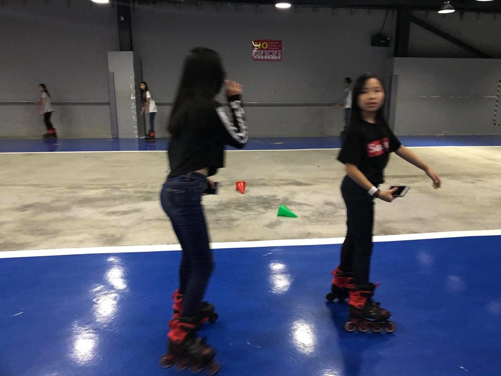Roller skating at Fun Factory in The Mines Shopping Mall family friendly activity
