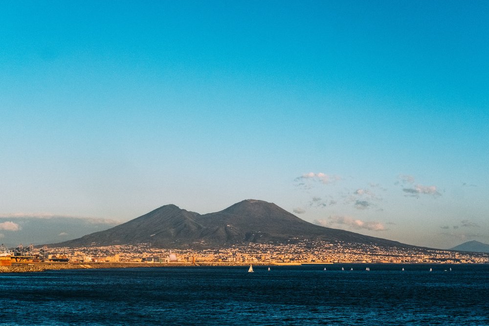 Naples landscape - How to travel the Bay of Naples by ferry in Italy