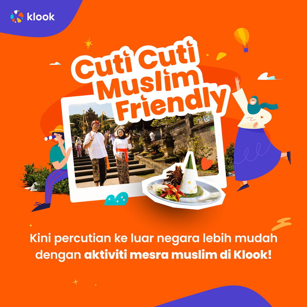 Muslim friendly travel activities Klook promo 2024 BM