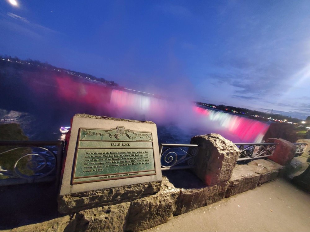 Niagara falls light up