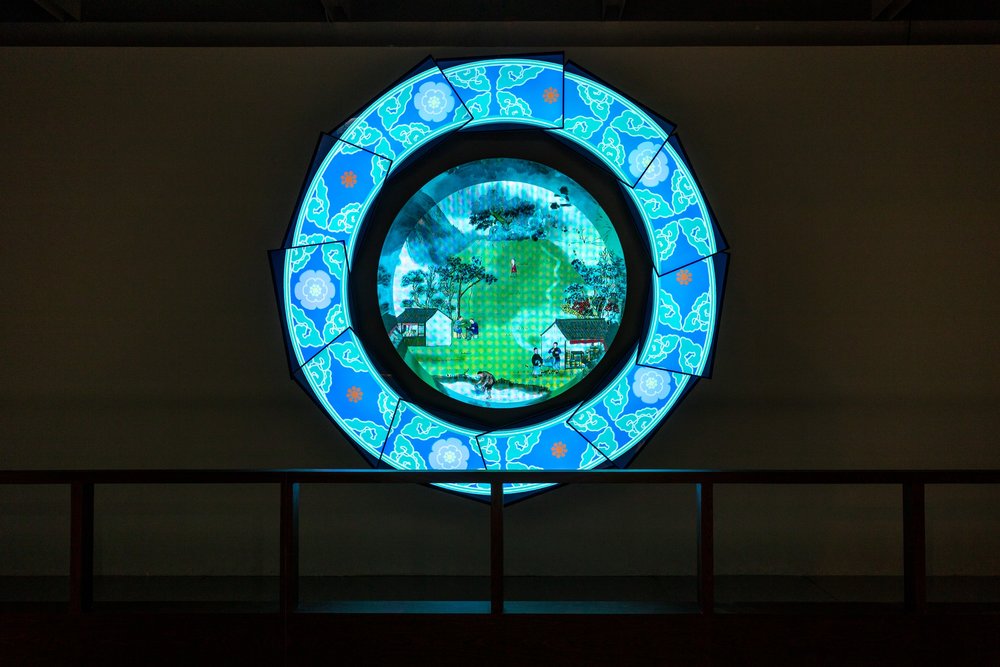 An interactive art piece in a museum