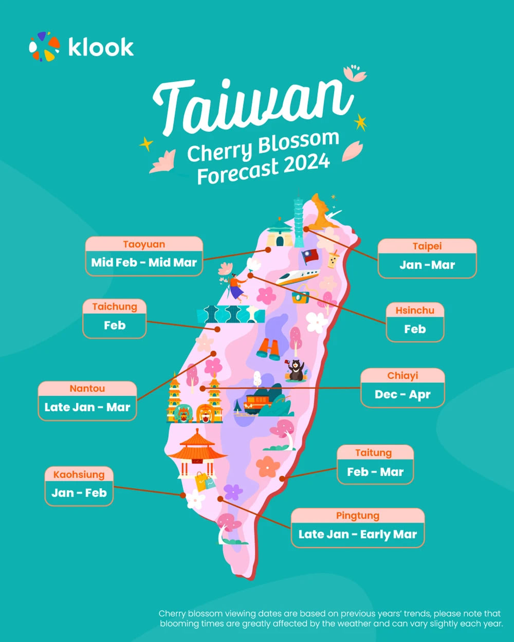 taiwan cherry blossom forecast forecast 