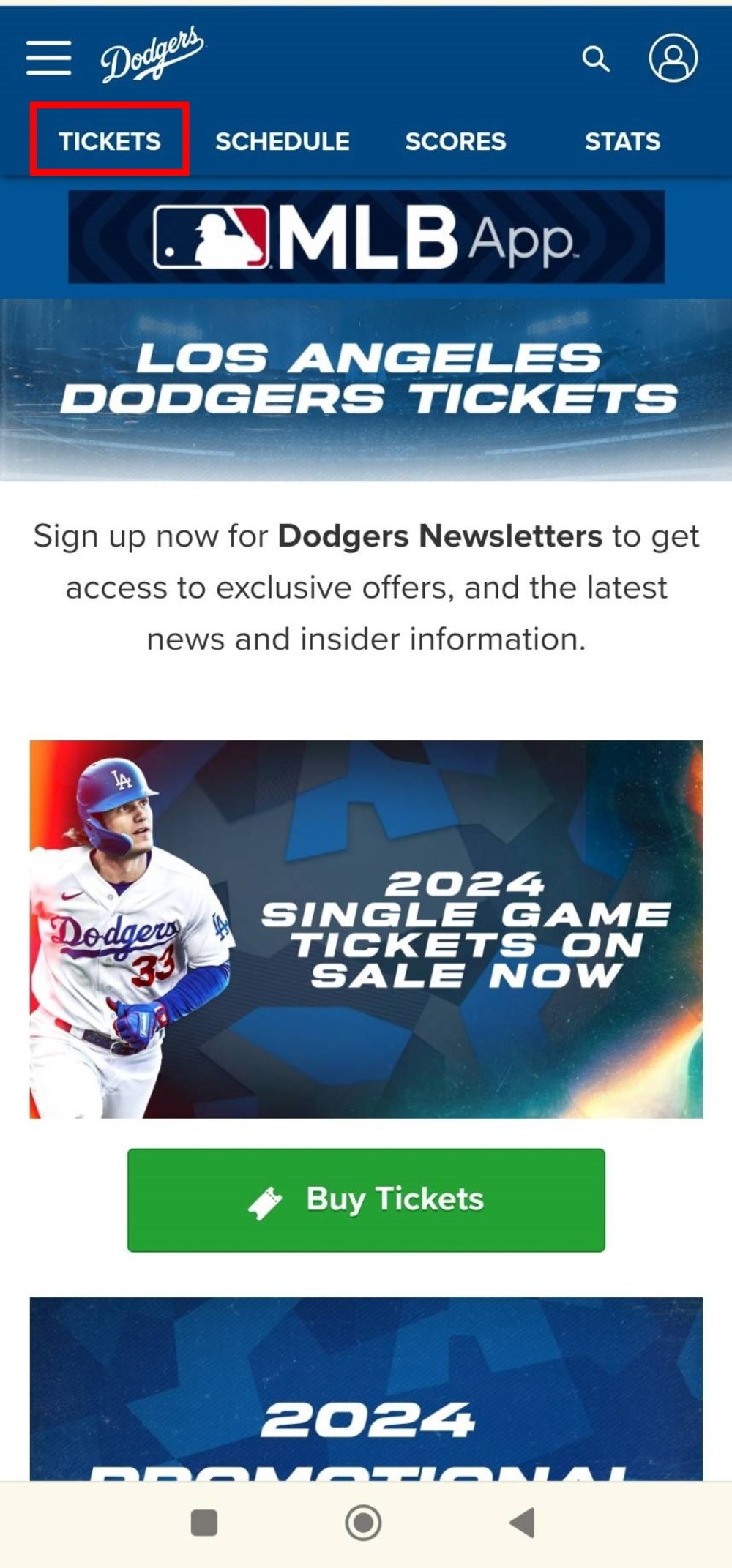 ロサンゼルス・ドジャース　ドジャースの公式サイト