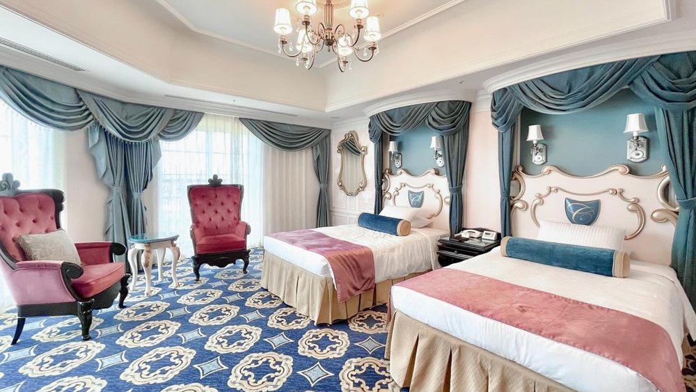 Feel like royalty when you stay at the Cinderella Room at Tokyo Disneyland Hotel