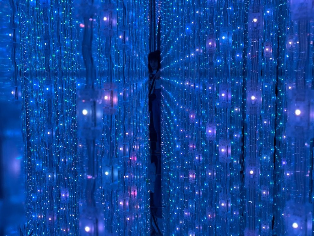 teamlab Borderless　アートの隙間の女性