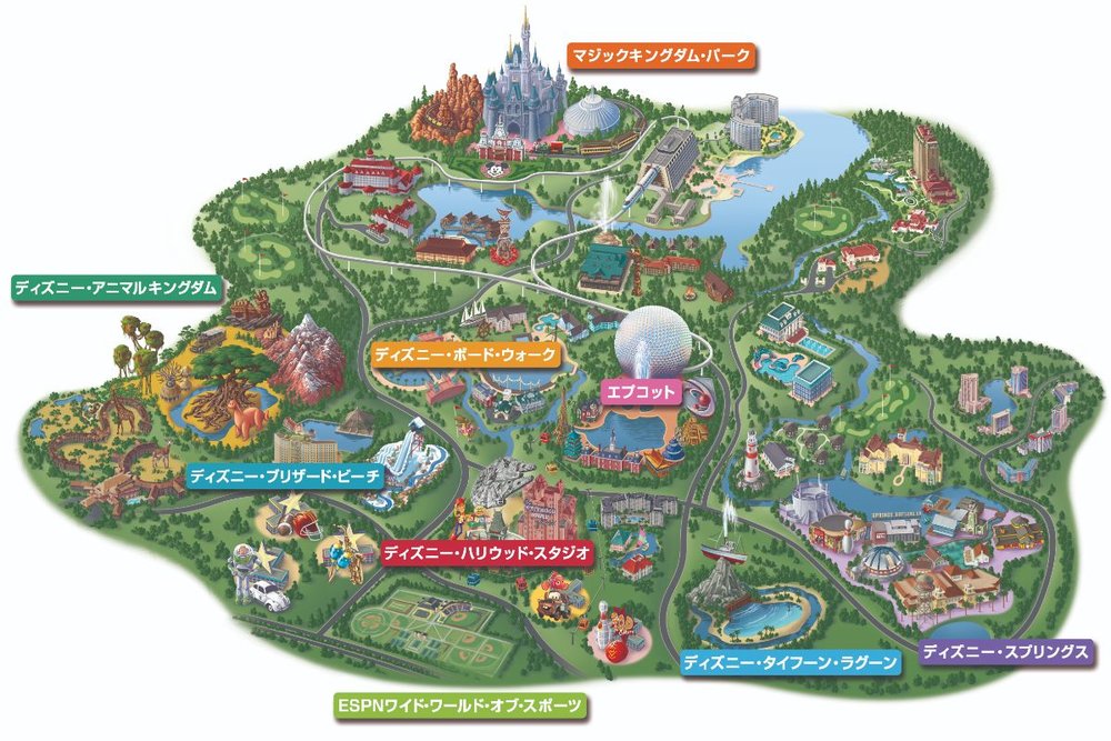 WDW フロリダ ディズニー　マップ