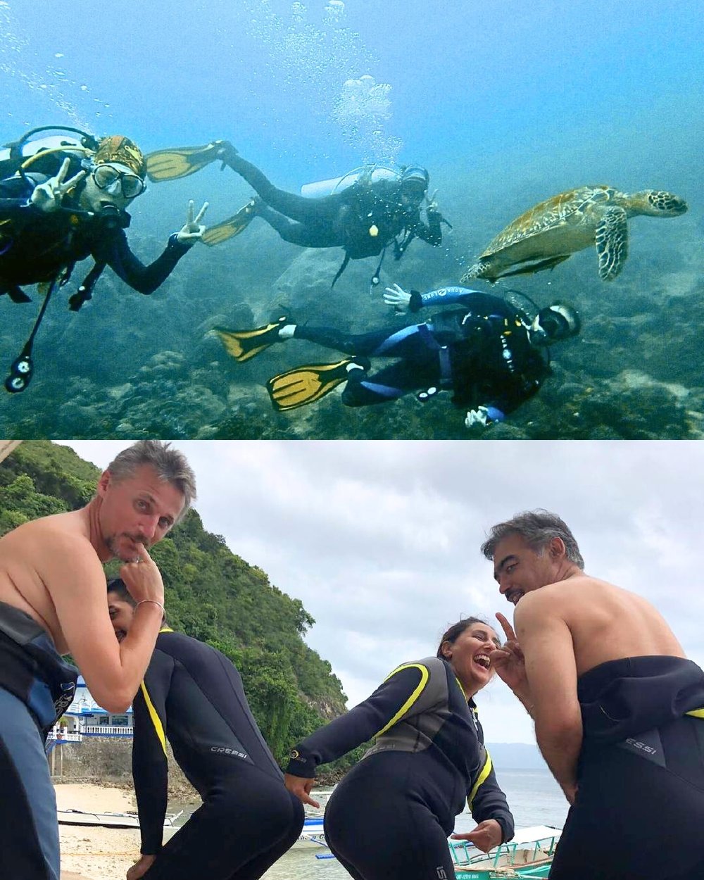 Shared experiences with family diving