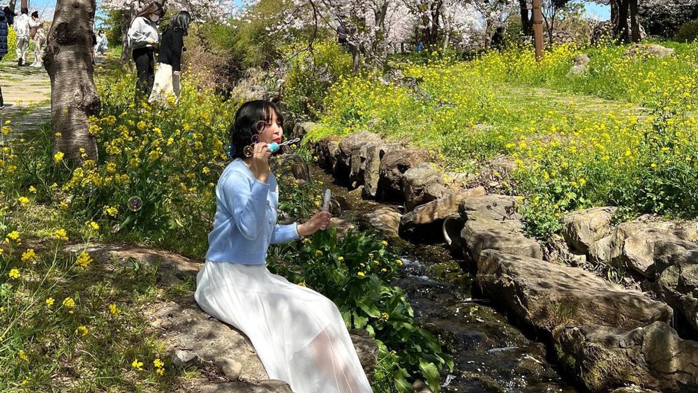 Stop and smell the cherry blossoms and canola flowers!