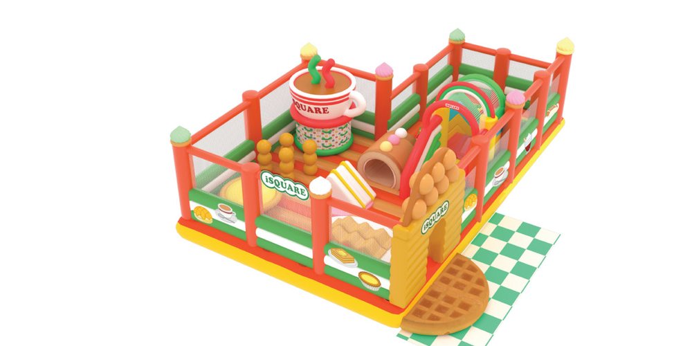 iSQUARE國際廣場「港玩港味」彈滑充氣樂園 復活節好去處 親子好去處