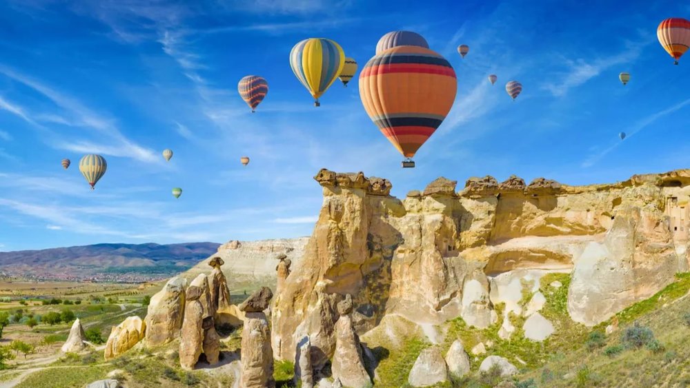 hot air balloons in Turkey
