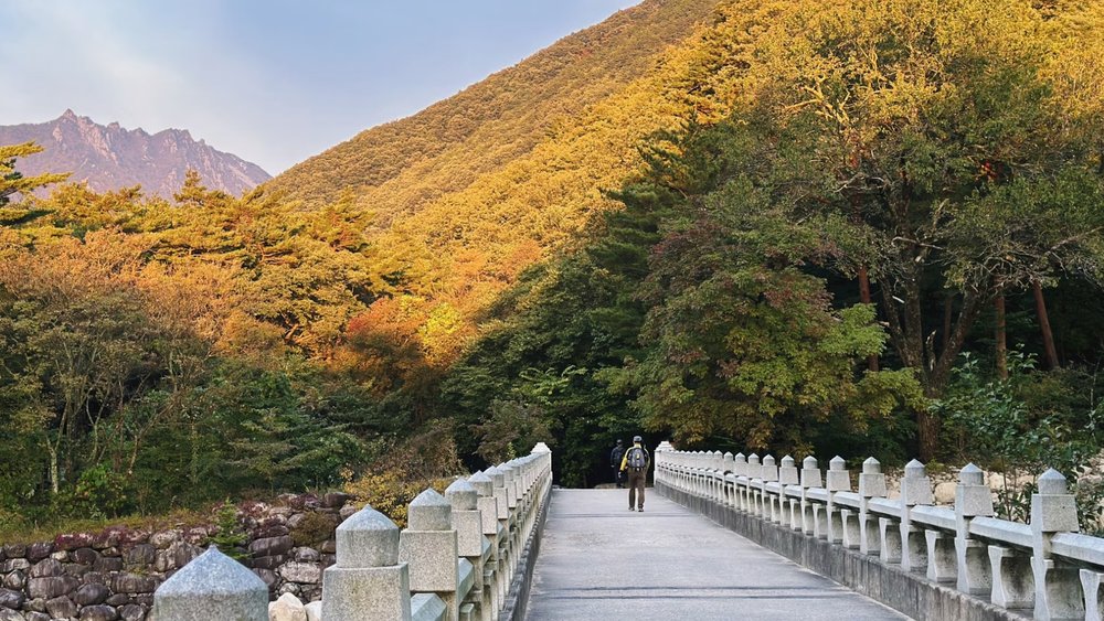The mild climate is great for hiking Seoraksan. Credits to Alexa Soh on Unsplash