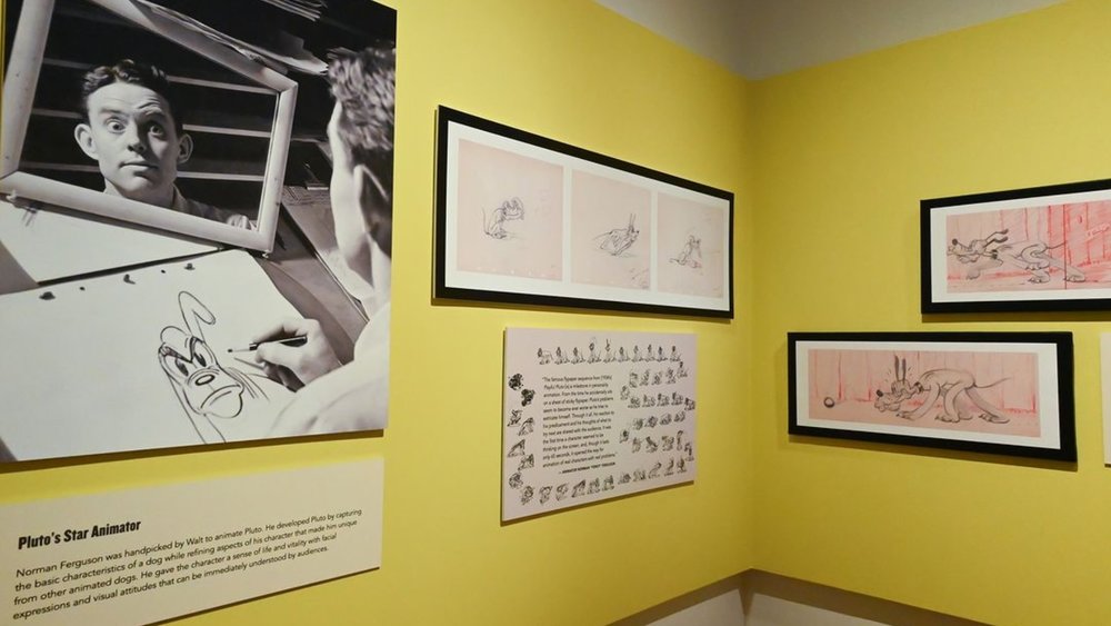 This lighthearted exhibit shows the story of playful Pluto! Image credits to @wdfmuseum on Instagram