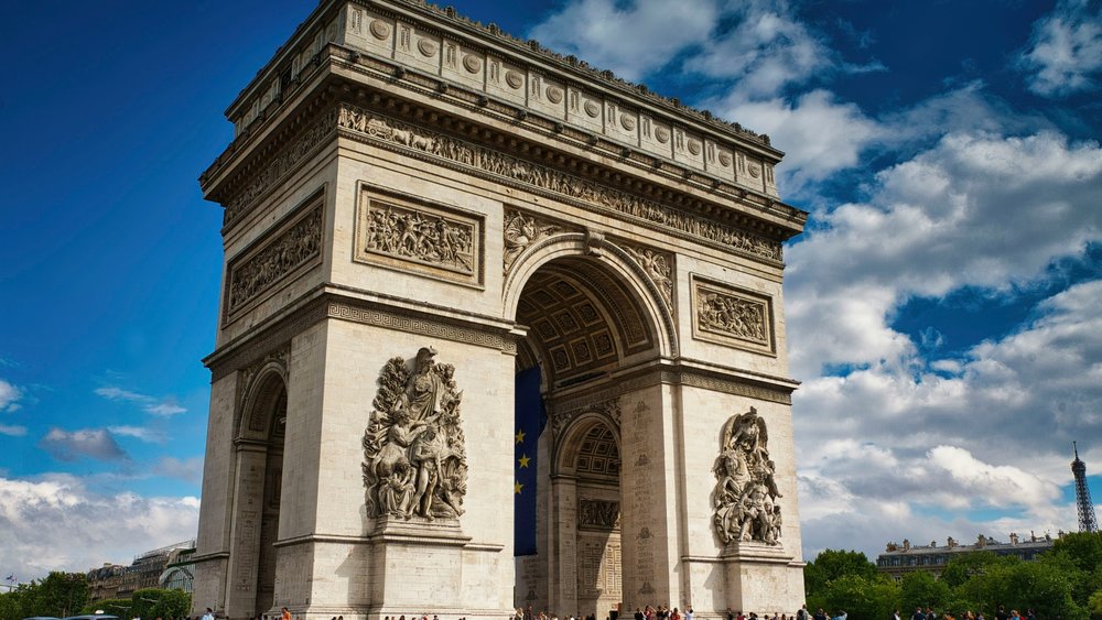 Check out the grand Arc de Triomphe while you're touring the city centre. Credits: @iankelsall1 on Unsplash