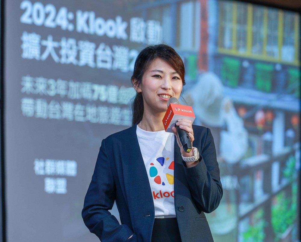Klook台灣總經理李雅寧(Emma Lee)表示:「2024年Klook將推動擴大投資台灣2.0計畫,打造和發展旅遊生態系,帶動在地旅遊市場起飛。」