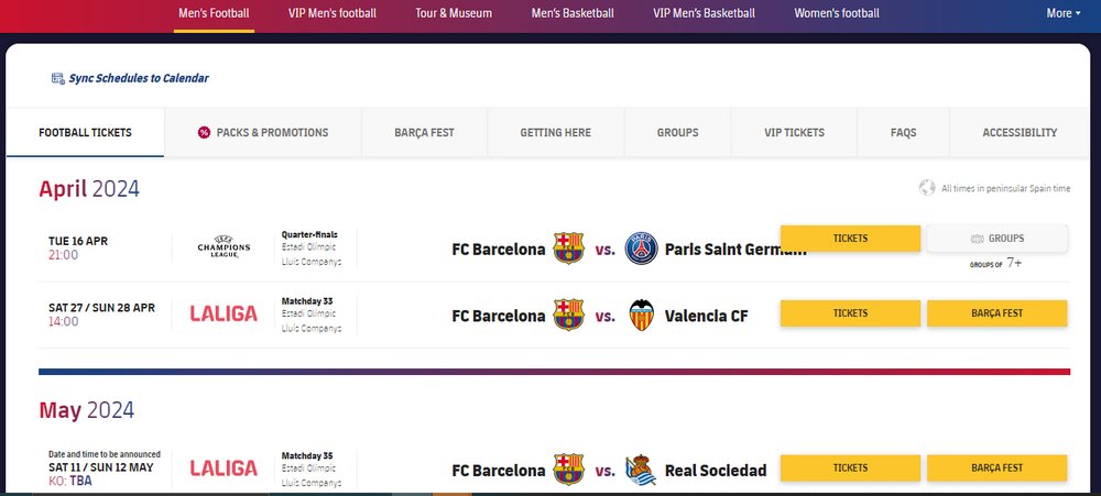 SP ラリーガ バルサ 公式HP
