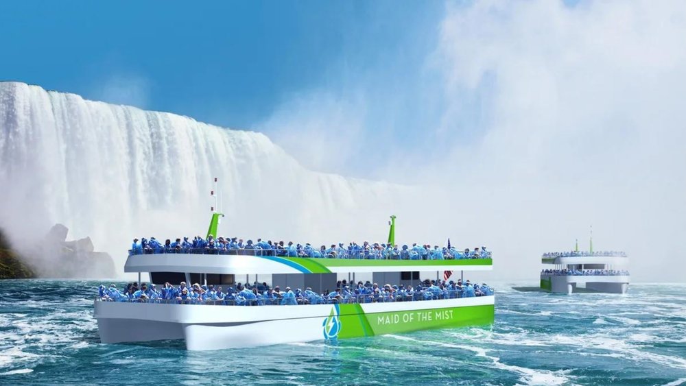The misty breeze of the waterfall will give you a boat ride to remember!