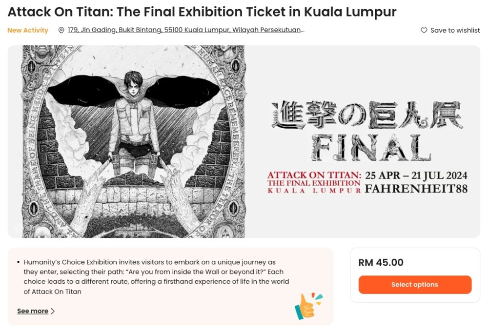 Attack On Titan: The Final Exhibition Tickets on Klook