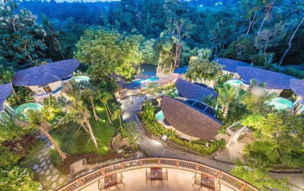 aerial view of Tanadewa Resort in Bali