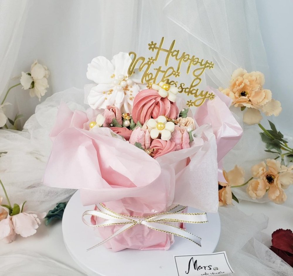 母親節蛋糕推介 -Mars Cake母親節粉紅花束蛋糕