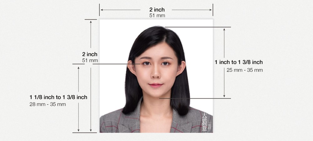 美國簽證相片要求