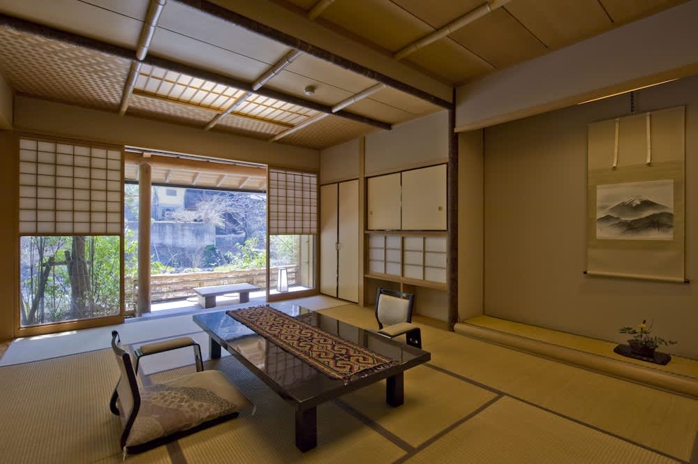 japanese style room in a traditional ryokan