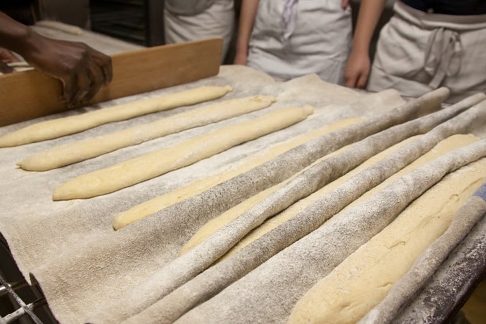 baguette in dough form ready to be baked