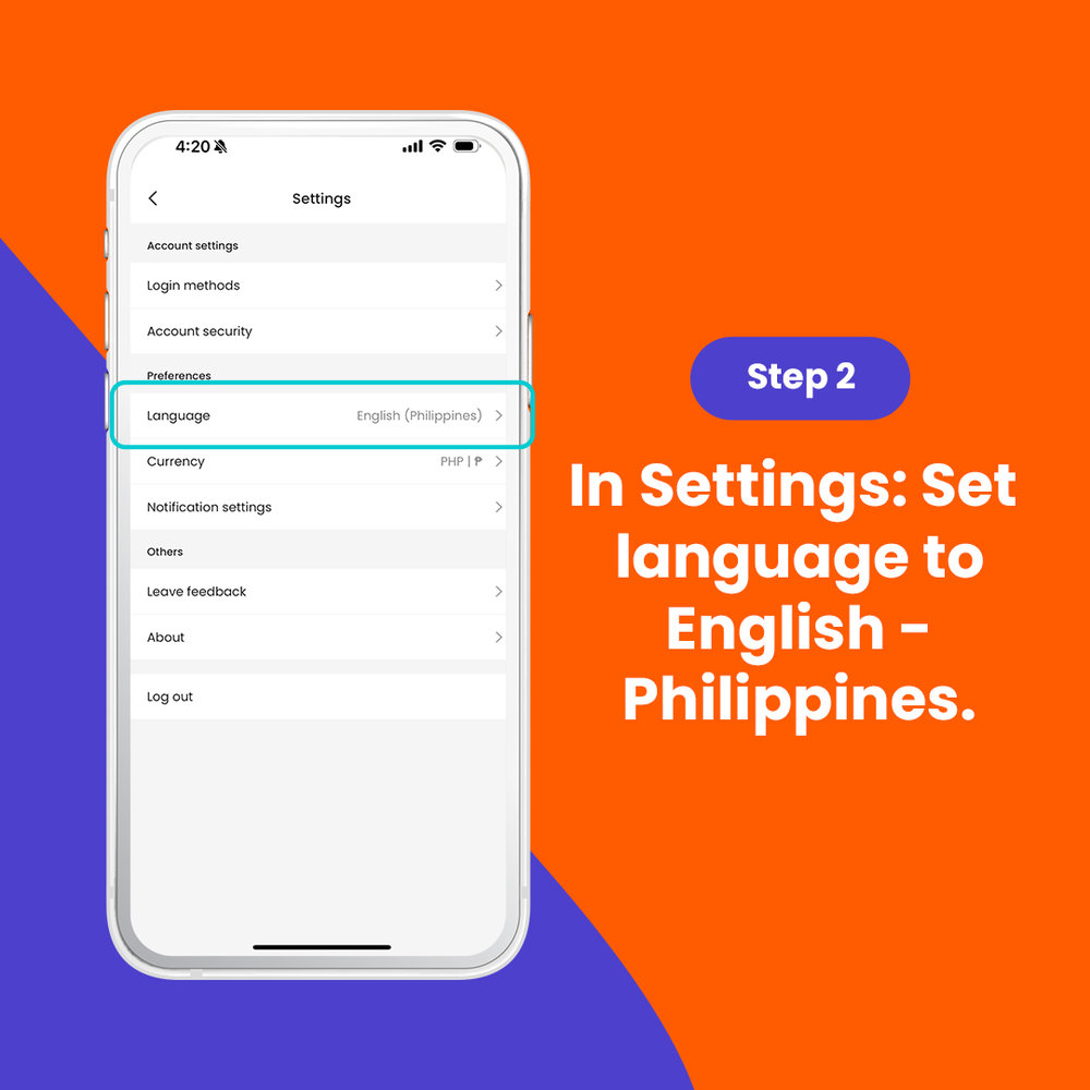 88kart step 2 set language option