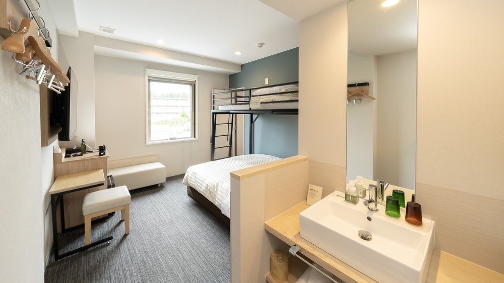 Super Hotel 富士河口湖|連通房-雙床和閣樓床