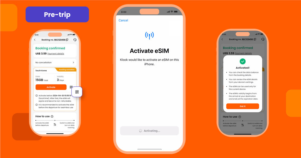 korea esim with phone number klook