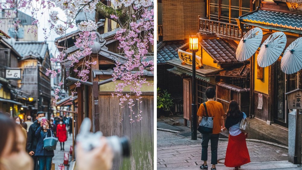 Streets of Gion in Kyoto, Japan