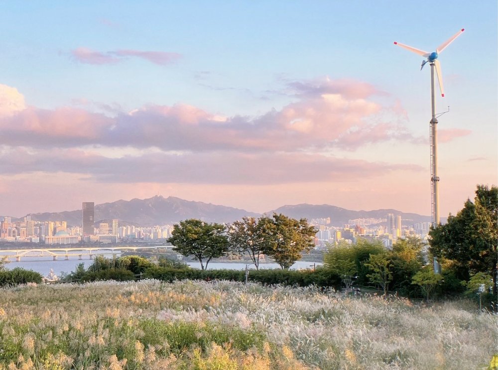 view of haneul park at sunset
