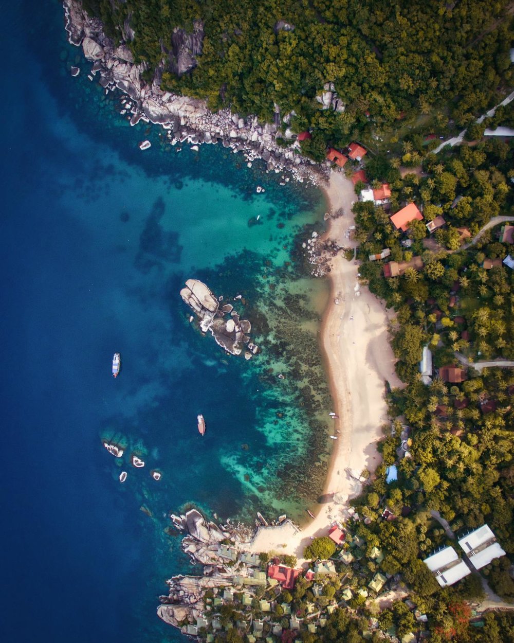 Khao Tao Beach Aerial view
