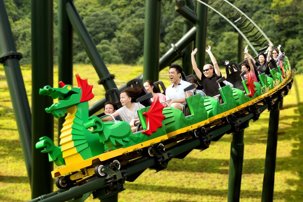 dragon roller coaster in legoland malaysia