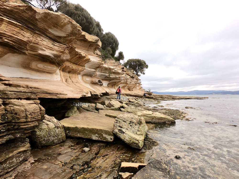 tasmania road trip Maria Island Painted Cliffs