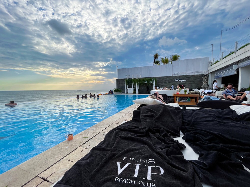 pool view at finns beach club bali
